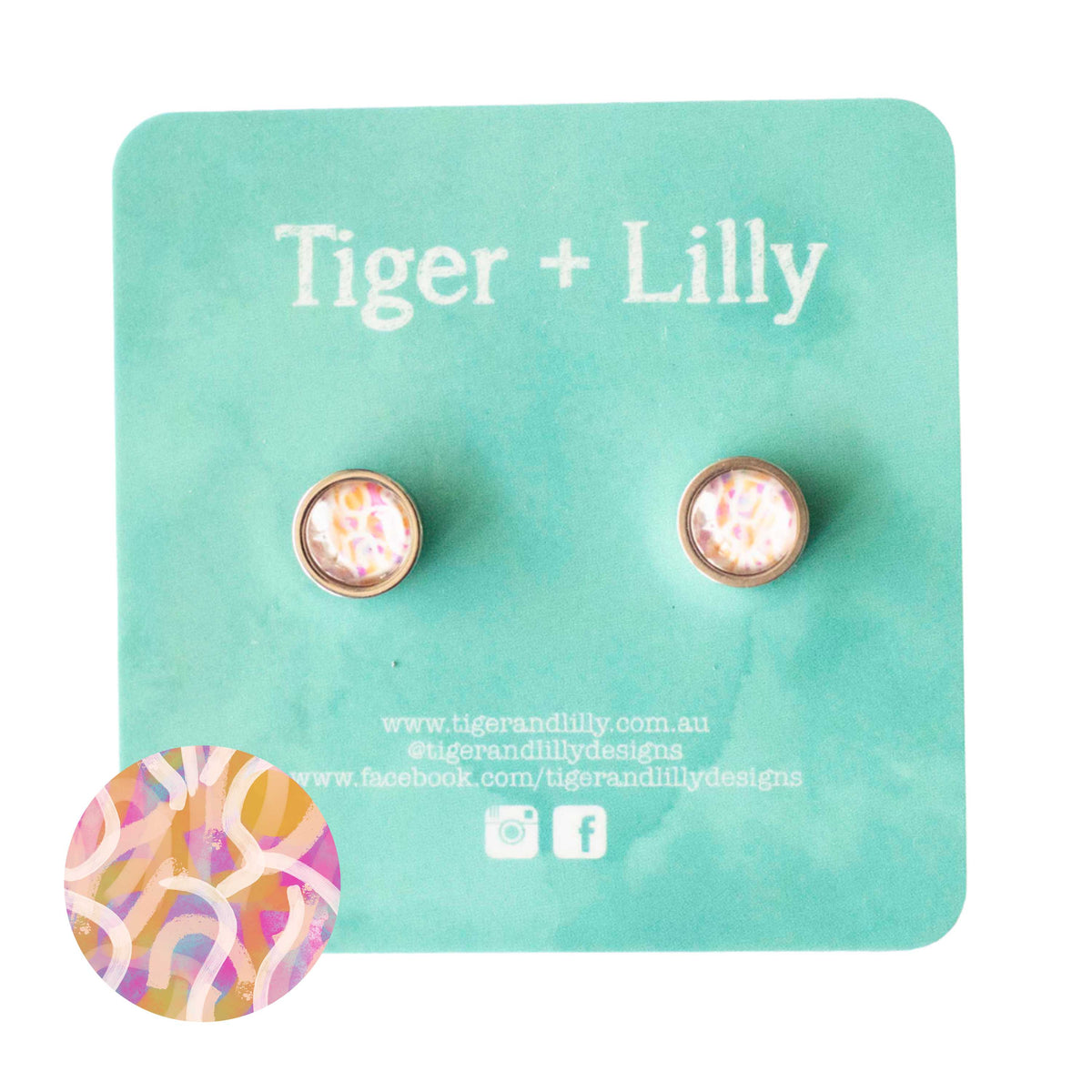 Tiger + Lilly - Stud Earrings - Earrings - Hypoallergenic Stainless Steel - Nickel Free - Lever Back Earrings - Dangle Earrings - Mini Earrings - Rose Gold Earrings - Pearl Earrings