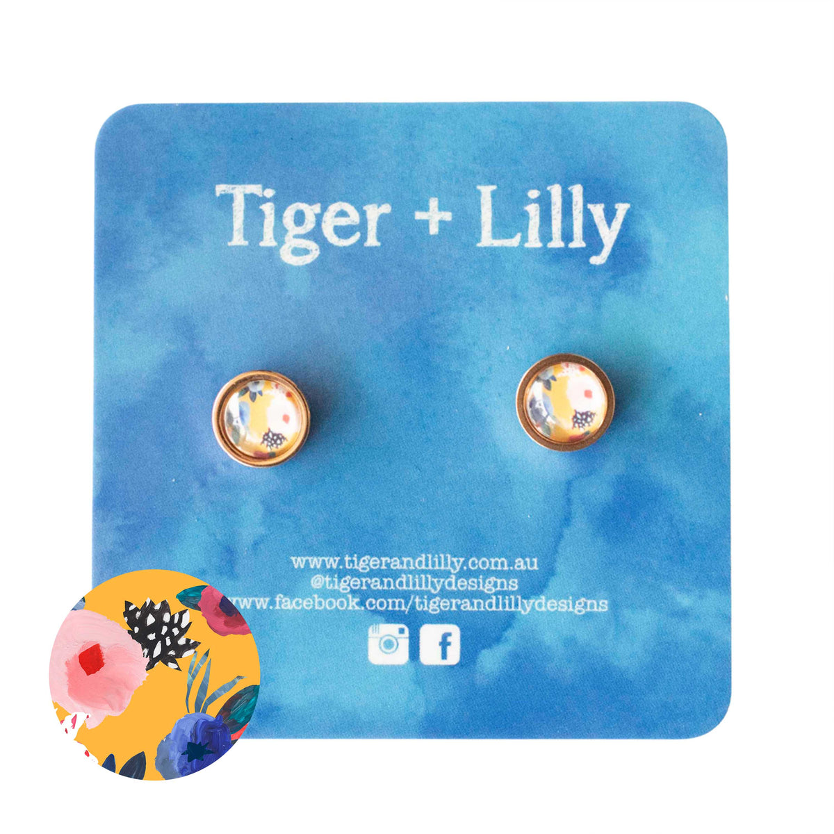 Tiger + Lilly - Stud Earrings - Earrings - Hypoallergenic Stainless Steel - Nickel Free - Lever Back Earrings - Dangle Earrings - Mini Earrings - Rose Gold Earrings - Pearl Earrings