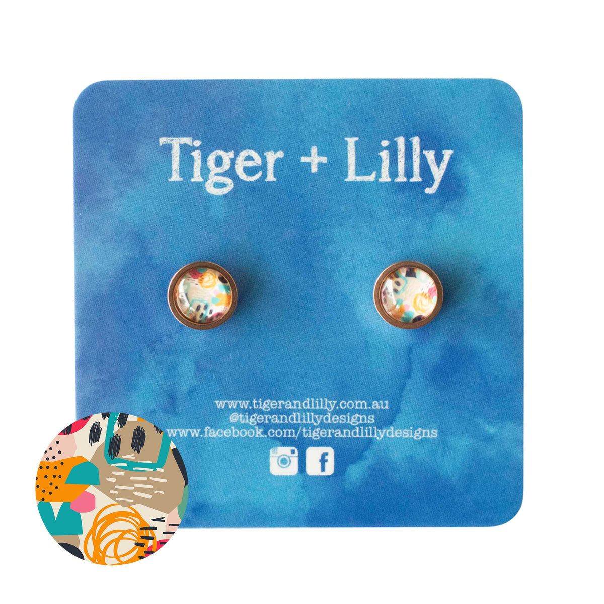 Tiger + Lilly - Stud Earrings - Earrings - Hypoallergenic Stainless Steel - Nickel Free - Lever Back Earrings - Dangle Earrings - Mini Earrings - Rose Gold Earrings - Pearl Earrings