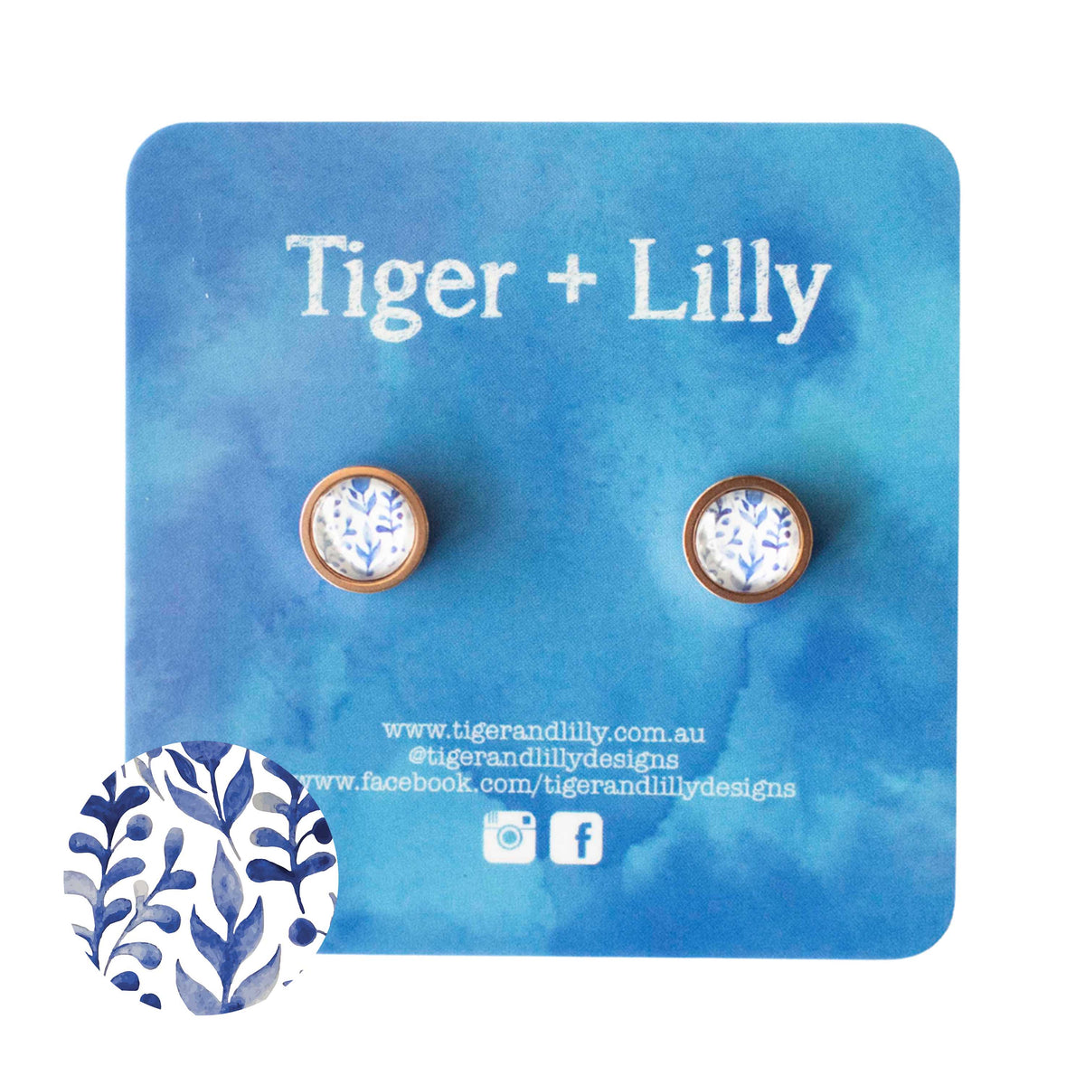 Tiger + Lilly - Stud Earrings - Earrings - Hypoallergenic Stainless Steel - Nickel Free - Lever Back Earrings - Dangle Earrings - Mini Earrings - Rose Gold Earrings - Pearl Earrings