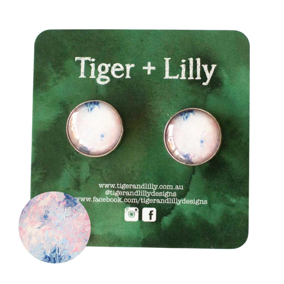 Tiger + Lilly - Stud Earrings - Earrings - Hypoallergenic Stainless Steel - Nickel Free - Lever Back Earrings - Dangle Earrings - Mini Earrings - Rose Gold Earrings - Pearl Earrings