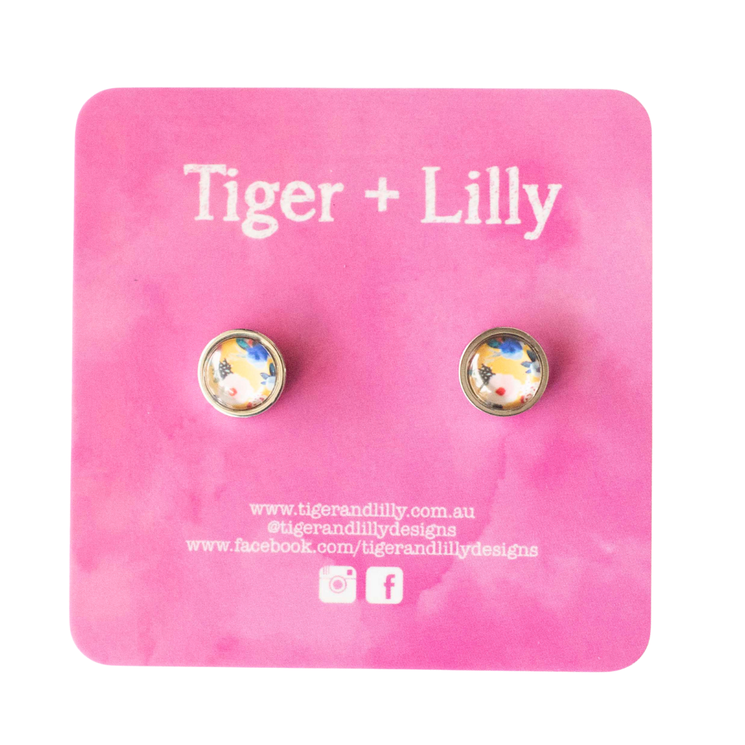 Tiger + Lilly - Stud Earrings - Earrings - Hypoallergenic Stainless Steel - Nickel Free - Lever Back Earrings - Dangle Earrings - Mini Earrings - Rose Gold Earrings - Pearl Earrings